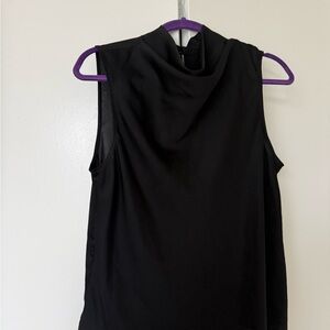 Ann Taylor Cowl Neck Halter Shell in Black